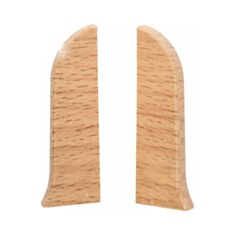 Комплект заглушок для плінтуса ТІС ПЛГЗК-0006 бук орландо - фото