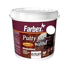 Шпаклівка Farbex для паркету дерев’яних та мінеральних поверхонь бiла 0,7 кг - фото