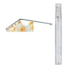 Карниз для шторки в ванной Besser KM0475A Г-образный 90*90 см белый - фото