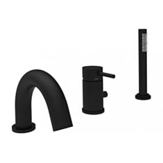 Змішувач для ванни Paffoni Light LIG047NO Nero Opaco на 3 отвори чорний - фото