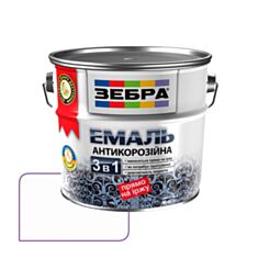 Эмаль антикоррозионная Zebra 12 белая 0,75 л - фото