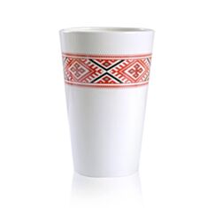 Ваза біла з орнаментом ETERNA 703-30 13*13*30 см - фото