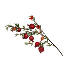 Декоративна гілка гранат Bonadi 119-050 97 см червона - фото