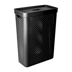 Корзина для белья Алеана Simple 171037 25 л черная - фото