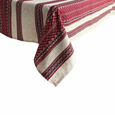 Скатертина лляна True Store Етно УкрС-Л-Ч 145*200 см - фото