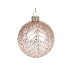 Елочная игрушка стеклянная Шар BonaDi NY15-833 бежевый антик - фото