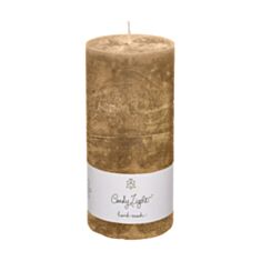 Свеча цилиндр раскрывается Candy Light С07*15/1-9.2 золотая - фото