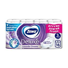 Папір туалетний Zewa Deluxe Лаванда 16 шт - фото