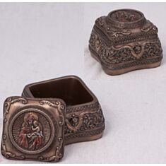 Шкатулка Дева Мария с Иисусом на руках 75928 A4 6*5см - фото