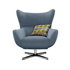 Крісло Челентано на хромованій опорі сизе - фото