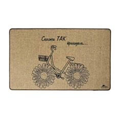 Килимок у ванну Dariana Льон Велосипед 60*90 см бежевий - фото