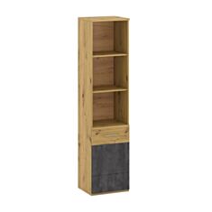 Пенал левый Eridan R1 дуб артизан/оксид темный - фото