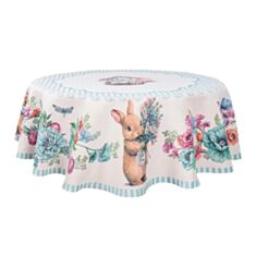 Скатерть гобеленовая Limaso BLUE BUNNIES-160D Пасхальные мотивы 160 см - фото
