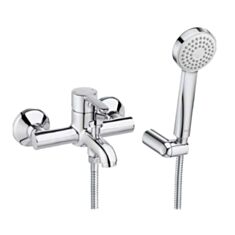 Змішувач для ванни з душнабором Roca A5A018AC0K Carelia - фото