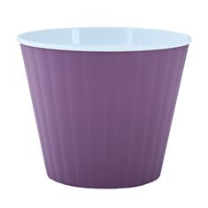 Горщик Алеана Ібіс з подвійним дном 114034 15,7*13 фіолетовий/білий - фото