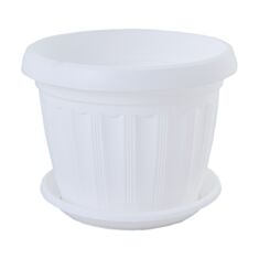 Горшок Алеана Терра с подставкой 36*27 см белый - фото