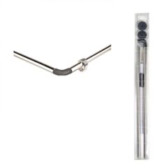 Карниз для шторки в ванной Besser KM0475H Г-образный 90*90 см хромированный - фото