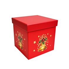 Коробка подарункова Дім Упаковки Новорічна 4110116409 24,5*24,5*24,5 см - фото