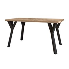 Стіл обідній Метал-Дизайн Уно-4 120*75 см дуб античний/чорний - фото