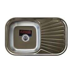 Кухонная мойка Platinum 7848 78*48*18 см полированная округленная - фото