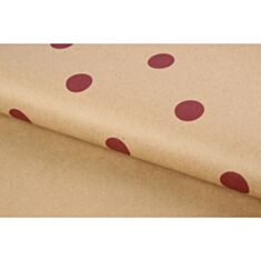 Бумага упаковочная крафтовая LaPrida 255-336 Горох бордовый - фото