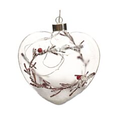 Ялинкова іграшка скляна Elisey Серце 043NB з підсвіткою - фото