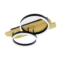 Люстра світлодіодна Esllse Woody 921001 2R-APP 80W Black/Wood - фото