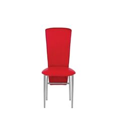 Стілець обідній металевий Amely chrome V-27 червоний - фото