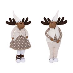 Игрушка новогодняя мягкая Олень BonaDi 877-389 87 см 2 дизайна - фото