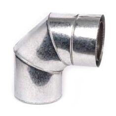 Коліно Вент-Устрій Ф150/220 90° нержавійка оцинкована 0,5 мм - фото