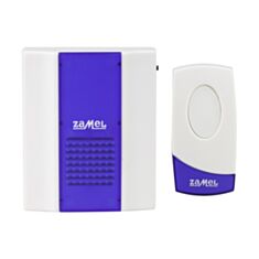 Дзвінок дверний безпровідний Zamel Twist ST-918 15 мелодій білий з синім - фото