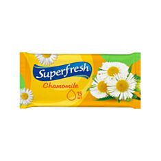Вологі серветки SuperFresh Ромашка 15 шт - фото