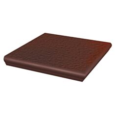 Клінкерна плитка Paradyz Cloud brown Duro сходинка кут 33*33 см - фото