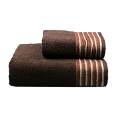 Рушник махровий Home Line Eirene 103501 50*90 темно-коричневий - фото