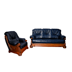 Комплект мягкой мебели 5030 синий - фото