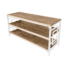 Тумба під телевізор Метал-Дизайн Квадро дуб античний/білий - фото