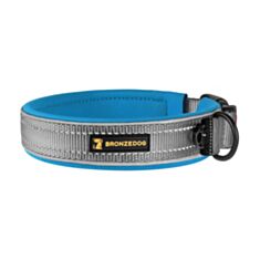 Нашийник для собак BronzeDog Sport 52/021311/Т L 43-51 см сіро-блакитний - фото
