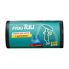 Пакети для сміття Frau Tau з ручками 60 л 20 шт - фото