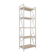 Стелаж Метал-Дизайн Ромбо 5 полиць вествуд/білий - фото