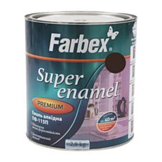 Емаль алкідна Farbex ПФ-115 темно-коричнева 2,8 кг - фото