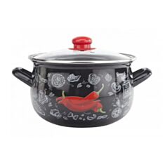 Каструля з кришкою Gusto Перчинка GT-T-116-P 16 см 2,1 л - фото