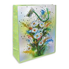 Пакет подарочный Гулливер Ромашки 290523 44 см - фото