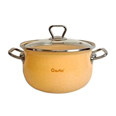 Каструля з кришкою Gusto Пряжене молоко Premium GT-T-224-PM 24 см 5,7 л - фото