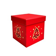 Коробка подарункова Дім Упаковки Новорічна 4110116408 22,5*22,5*22,5 см - фото