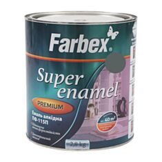 Емаль алкідна Farbex ПФ-115 сіра 2,8 кг - фото