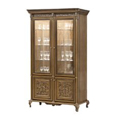 Витрина двухдверная Тоскана Лукка вариант №1 орех - фото