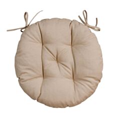Подушка на стул круглая Прованс Rino 40 см бежевая - фото