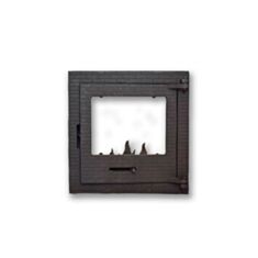 Дверка топочна Булат Замкова з термосклом 40*40 - фото