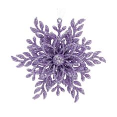 Игрушка на елку Снежинка BonaDi 788-914 12 см лаванда - фото