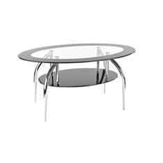 Столик журнальный стеклянный Loja чёрный - фото